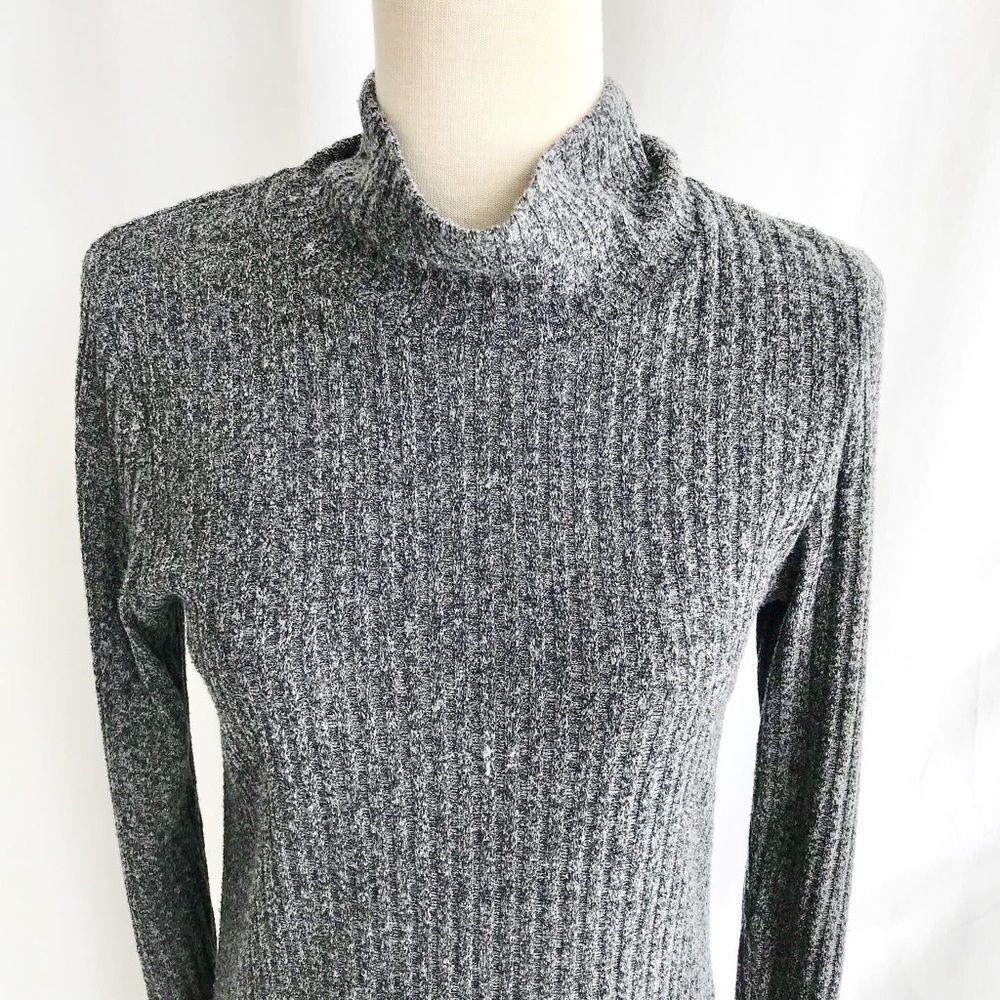 Wilfred Free Aritzia gray ribbed mock neck dress M - Picture 3 of 12